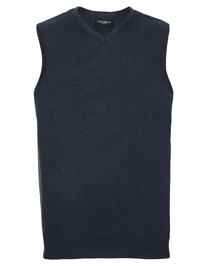 Russell Collection Men's V-Neck Sleeveless Knitted Pullover Russell Collection Men's V-Neck Sleeveless Knitted Pullover