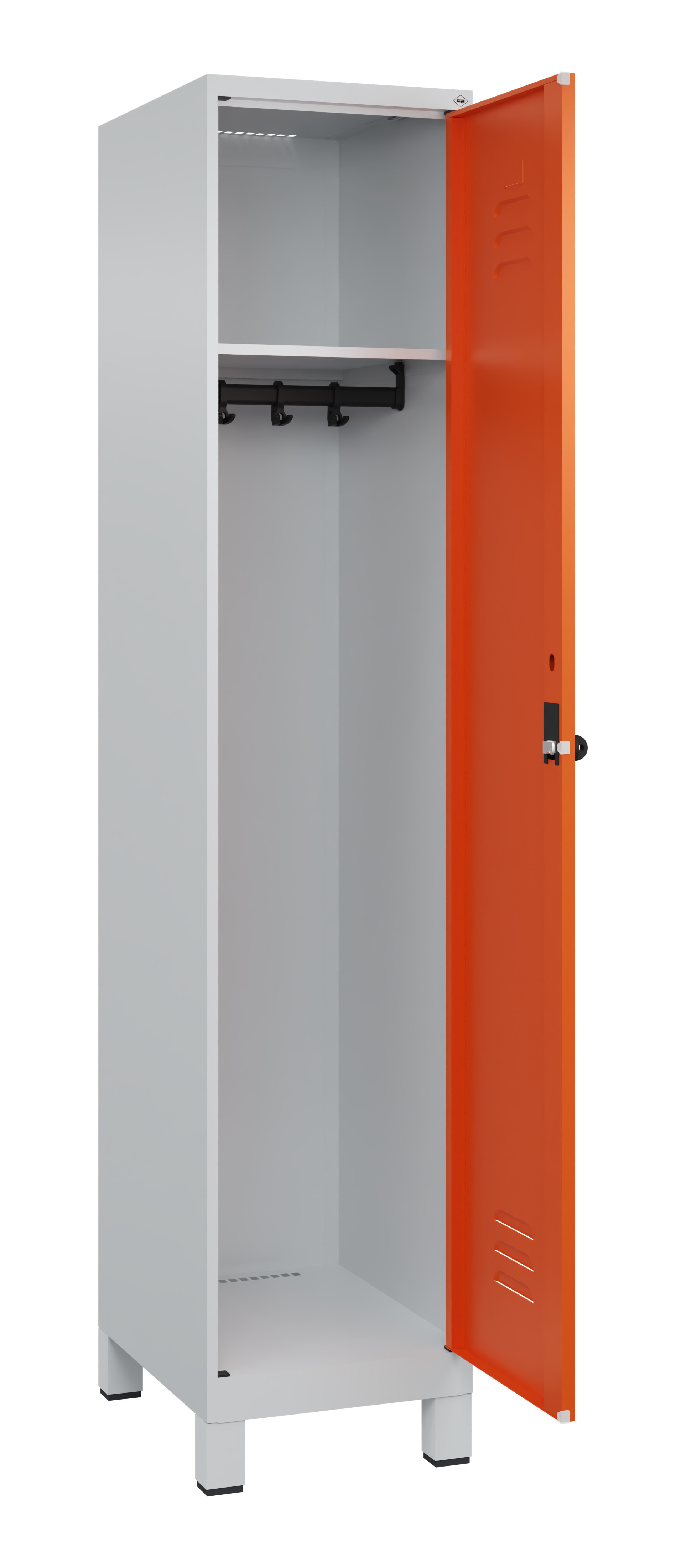 Spind Classic Plus, Füße, 1 Abteil, 1950x400x500mm Spind Classic Plus, Füße, 1 Abteil, 1950x400x500mm