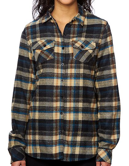 Burnside Ladies´ Woven Plaid Flannel Shirt