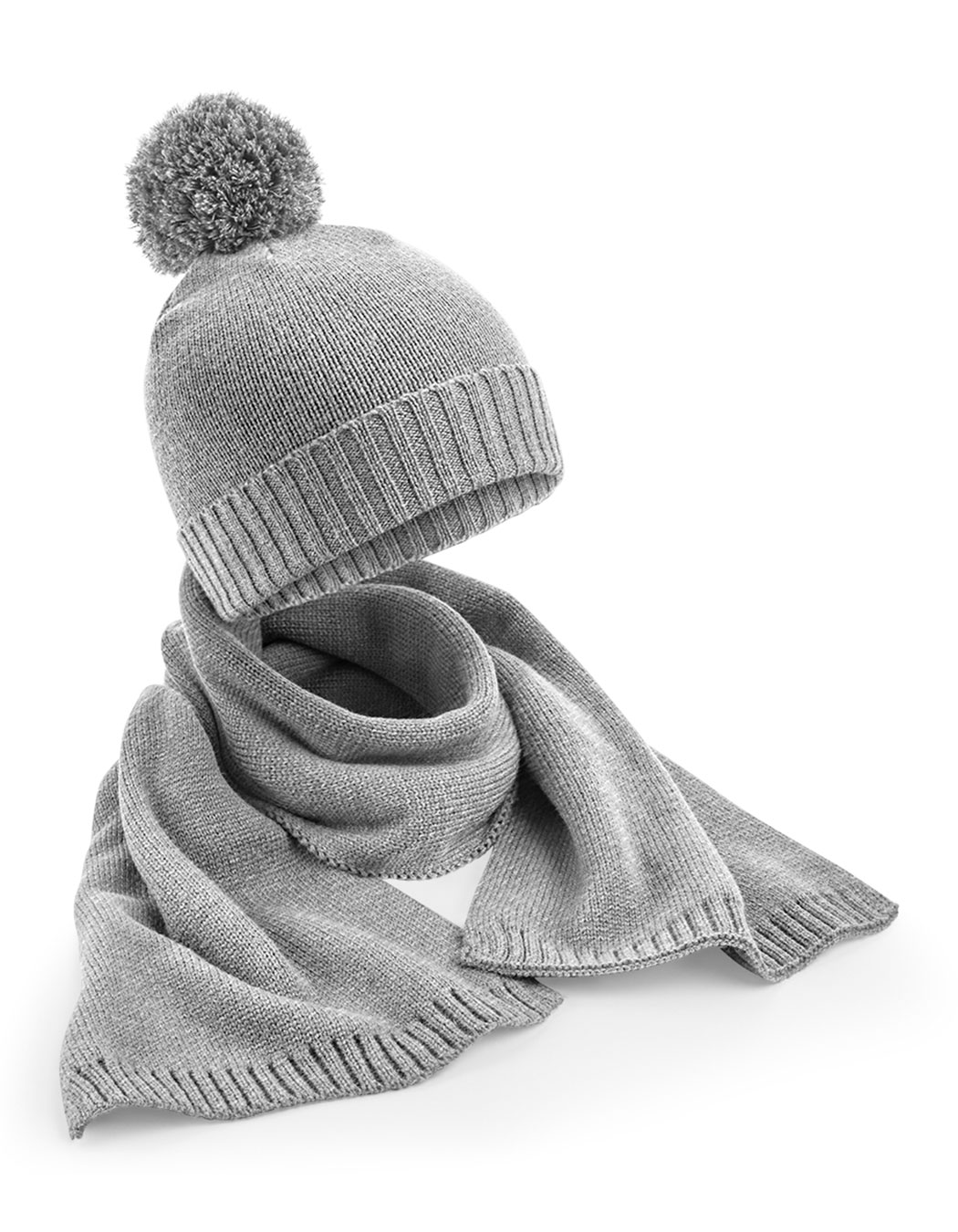 Beechfield Knitted Scarf and Beanie Gift Set Beechfield Knitted Scarf and Beanie Gift Set