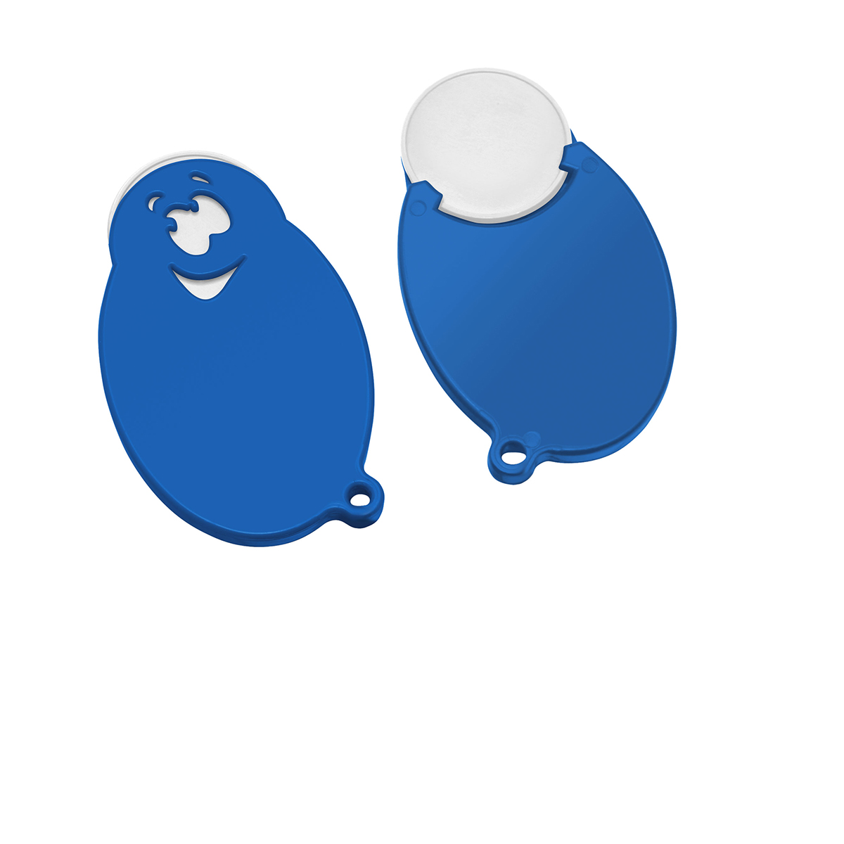 Chiphalter mit 1€-Chip Gesicht Chiphalter mit 1€-Chip Gesicht