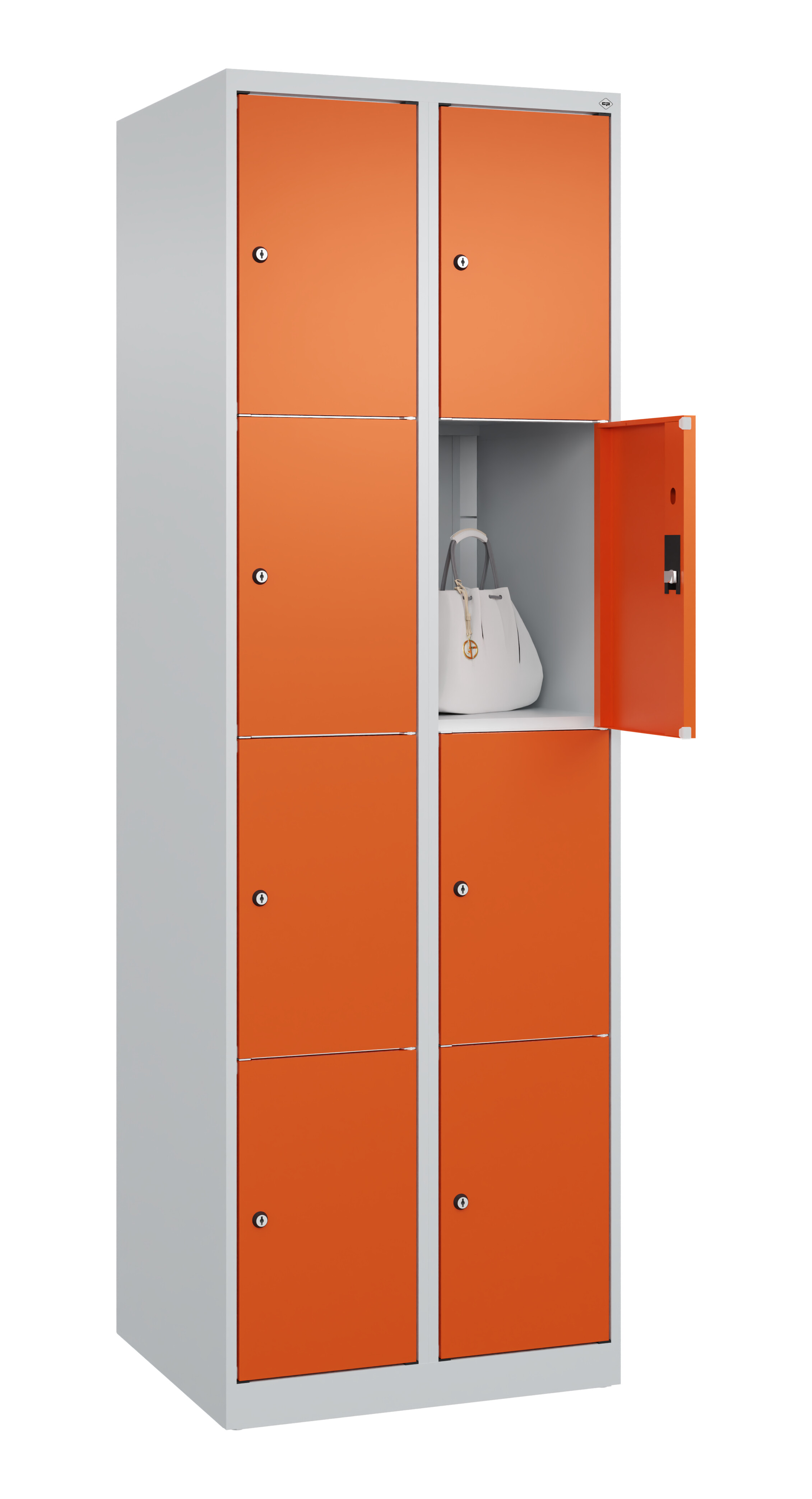 Schließfachschrank Classic Plus, 8 Fächer, 1850x600x500mm