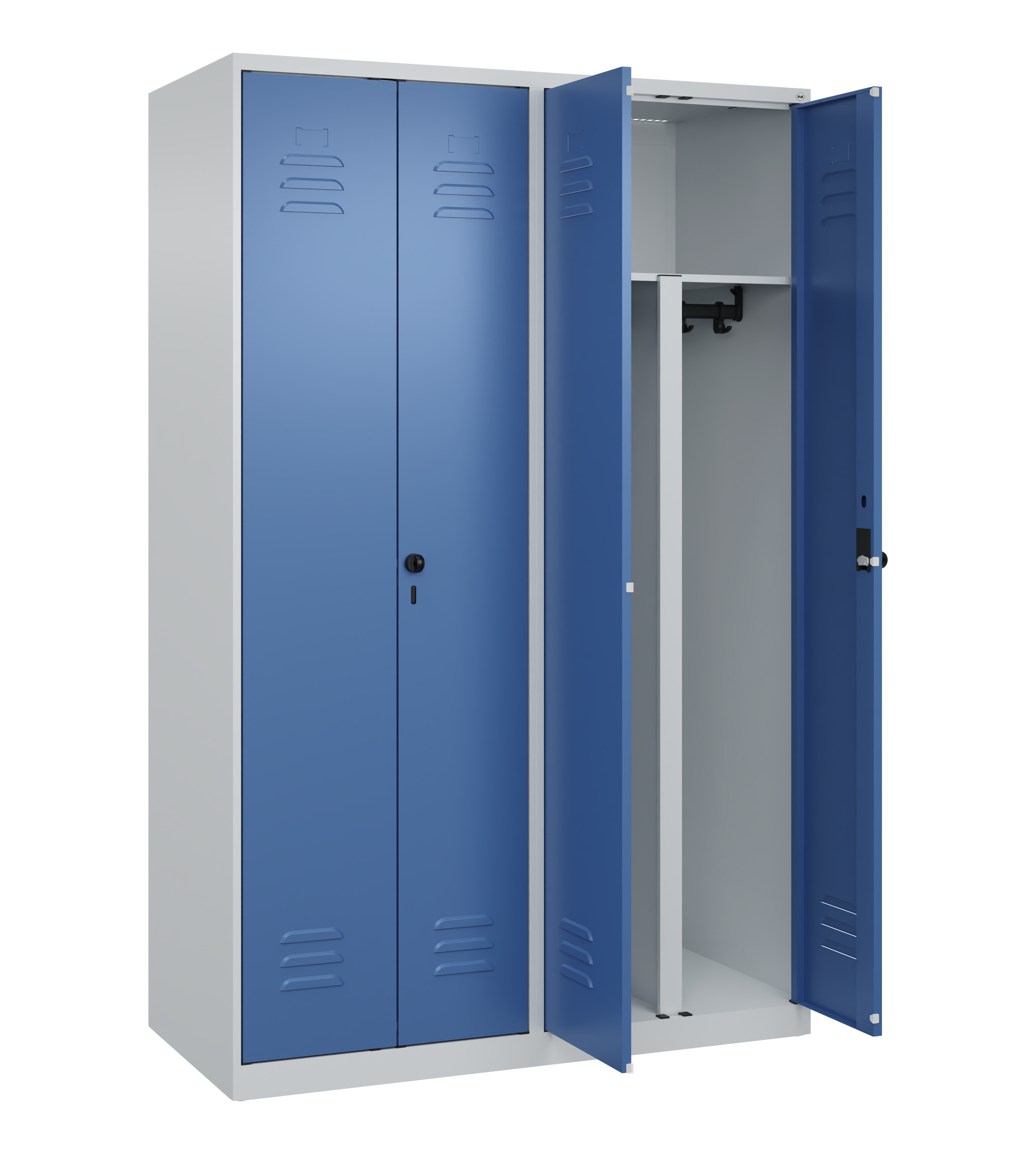 PSA Doppel-Spind Classic Plus, 4 Abteile, 1850x1200x500mm PSA Doppel-Spind Classic Plus, 4 Abteile, 1850x1200x500mm