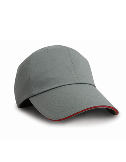 Result Headwear Herringbone Cap With Sandwich Peak