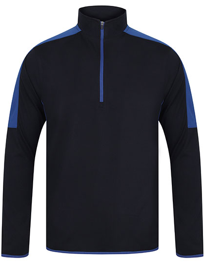 Finden+Hales Adults 1'4 Zip Midlayer With Contrast Panelling