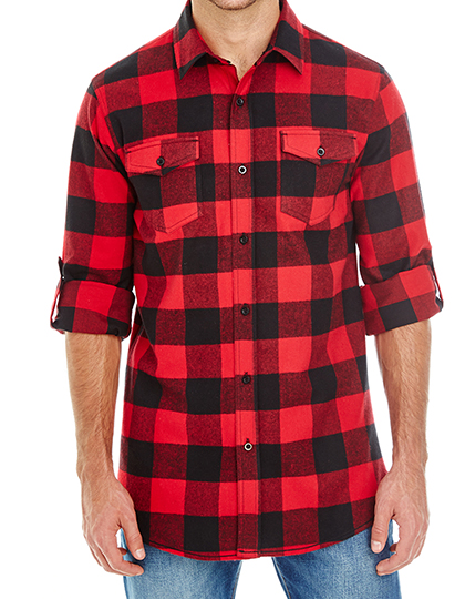 Burnside Woven Plaid Flannel Shirt