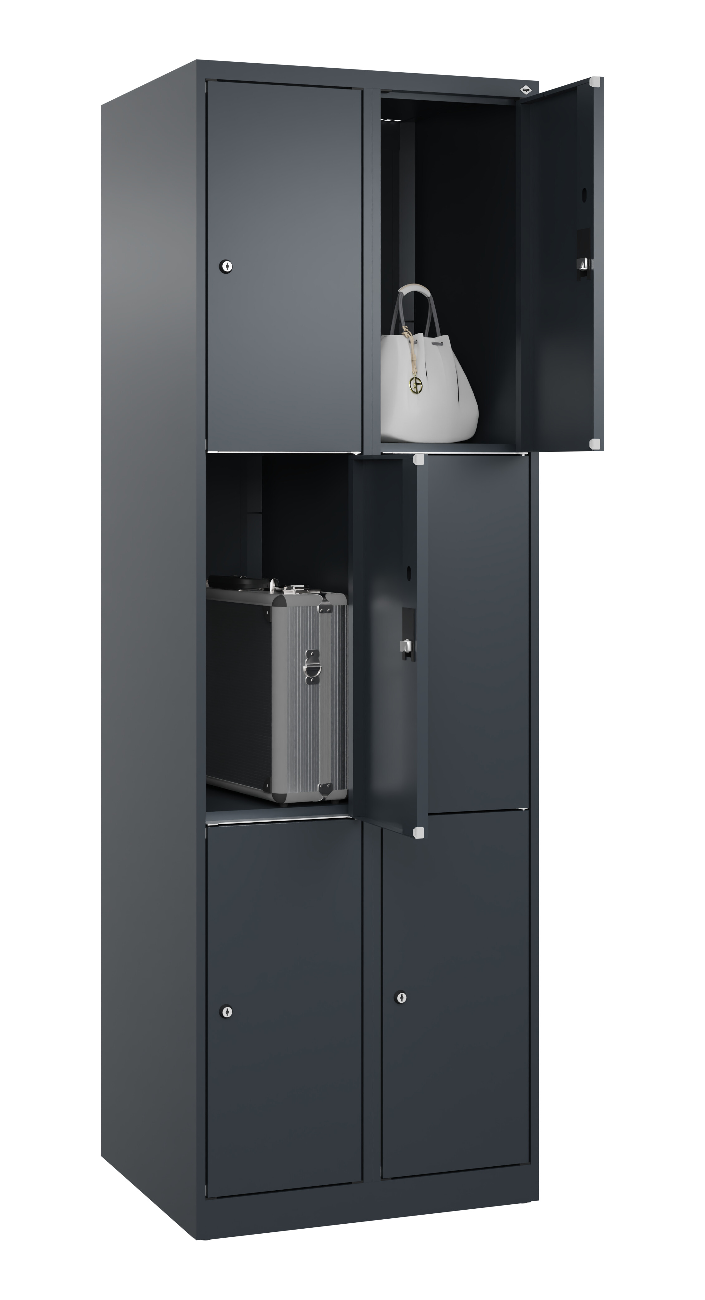 Schließfachschrank Classic Plus, 6 Fächer, 1850x600x500mm