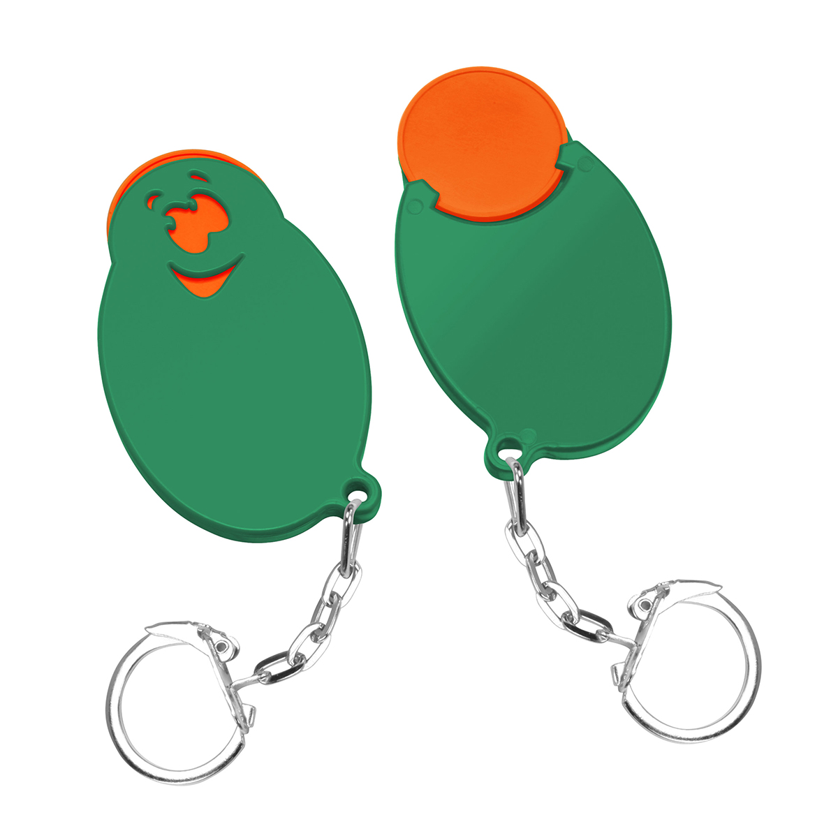 Chiphalter mit 1€-Chip Gesicht Chiphalter mit 1€-Chip Gesicht