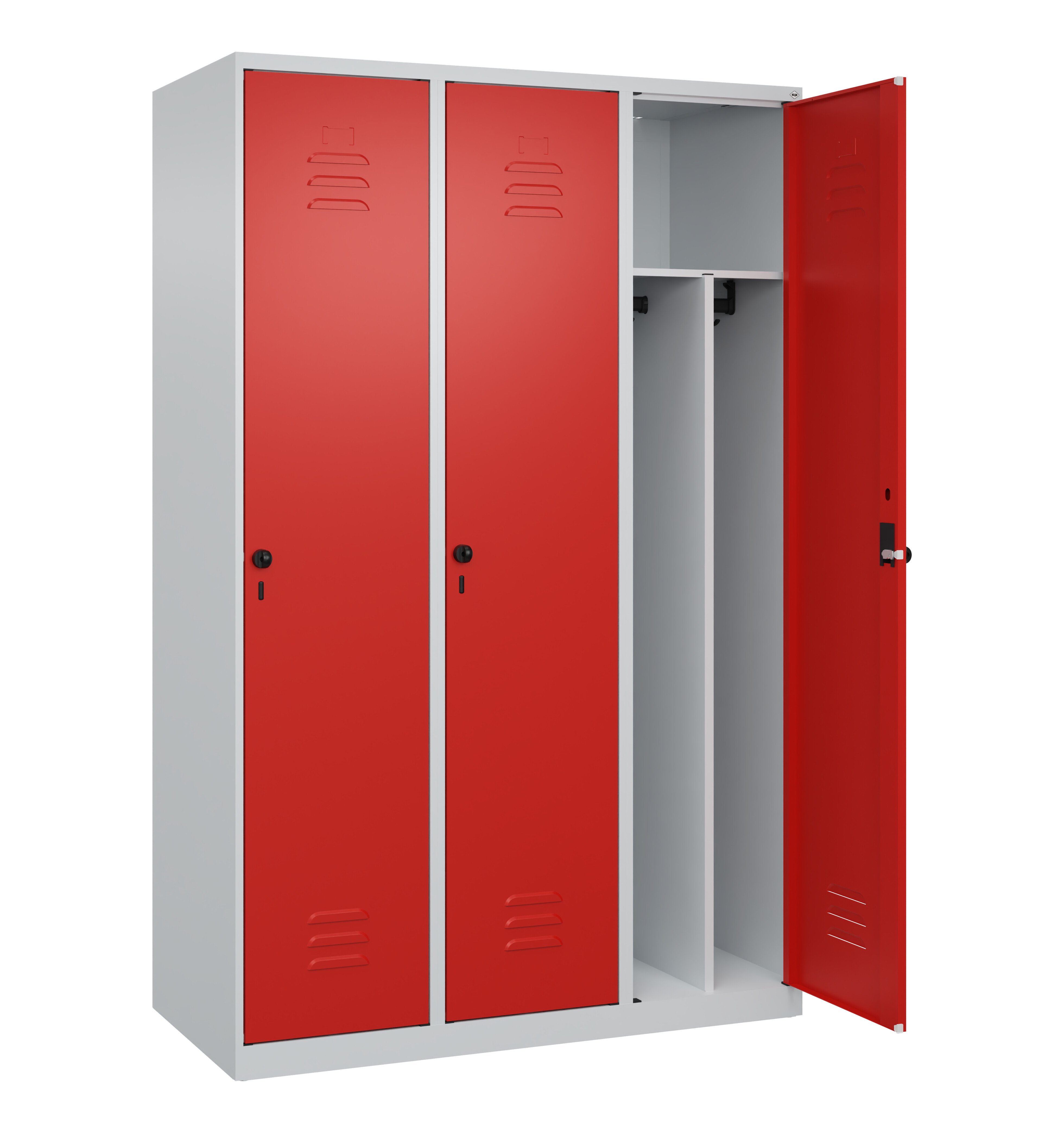 Spind Classic Plus, 3 Abteile, 1850x1200x500mm Spind Classic Plus, 3 Abteile, 1850x1200x500mm