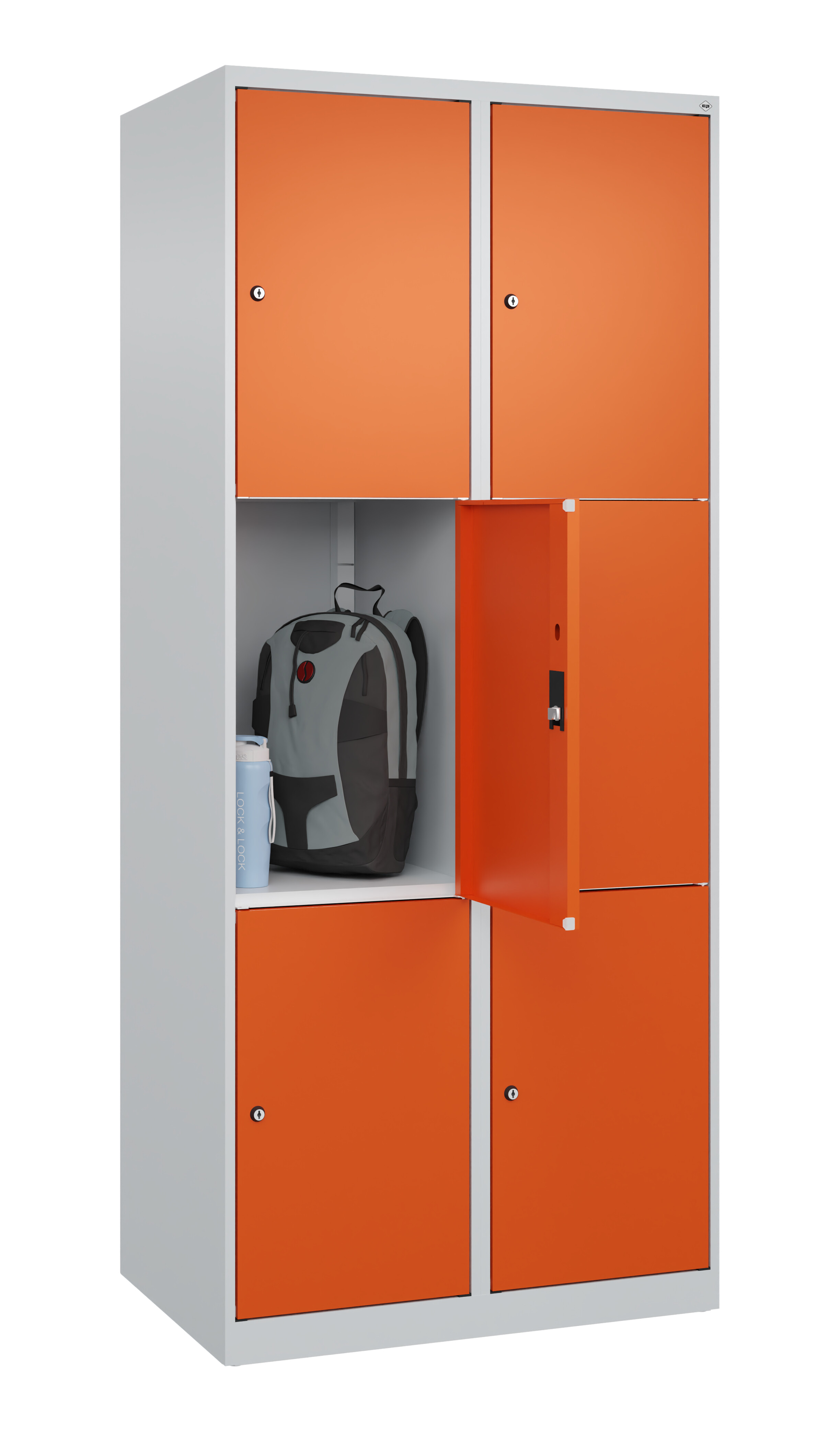 Schließfachschrank Classic Plus, 6 Fächer, 1850x800x500mm Schließfachschrank Classic Plus, 6 Fächer, 1850x800x500mm