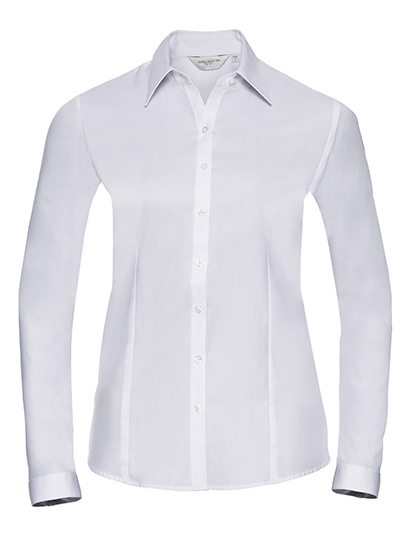 Russell Collection Ladies´ Long Sleeve Tailored Herringbone Shirt