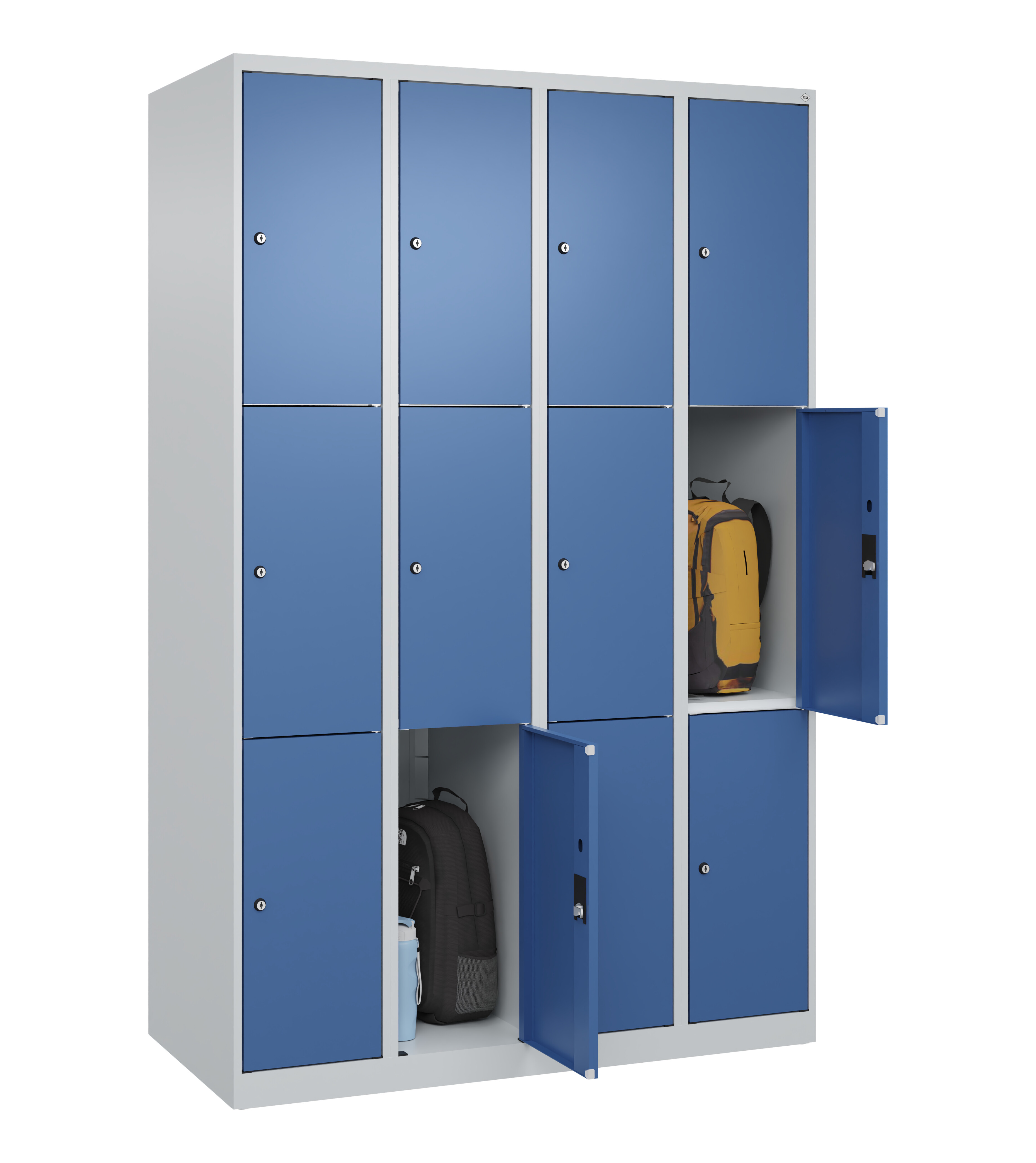 Schließfachschrank Classic Plus, 12 Fächer, 1850x1200x500mm