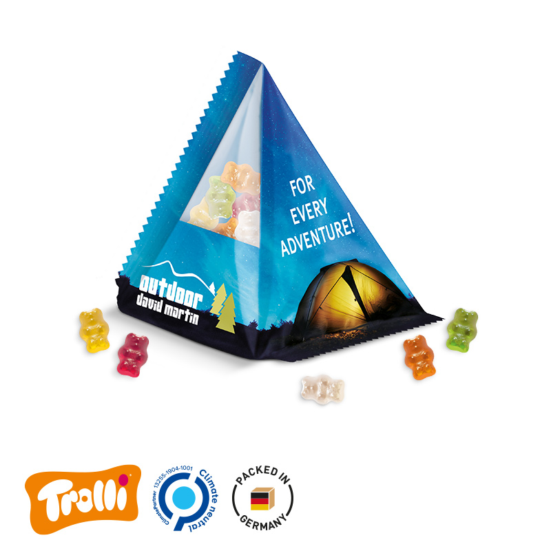 Fruchtgummi Tetraeder Folie transparent Trolli Premium Bärchen 