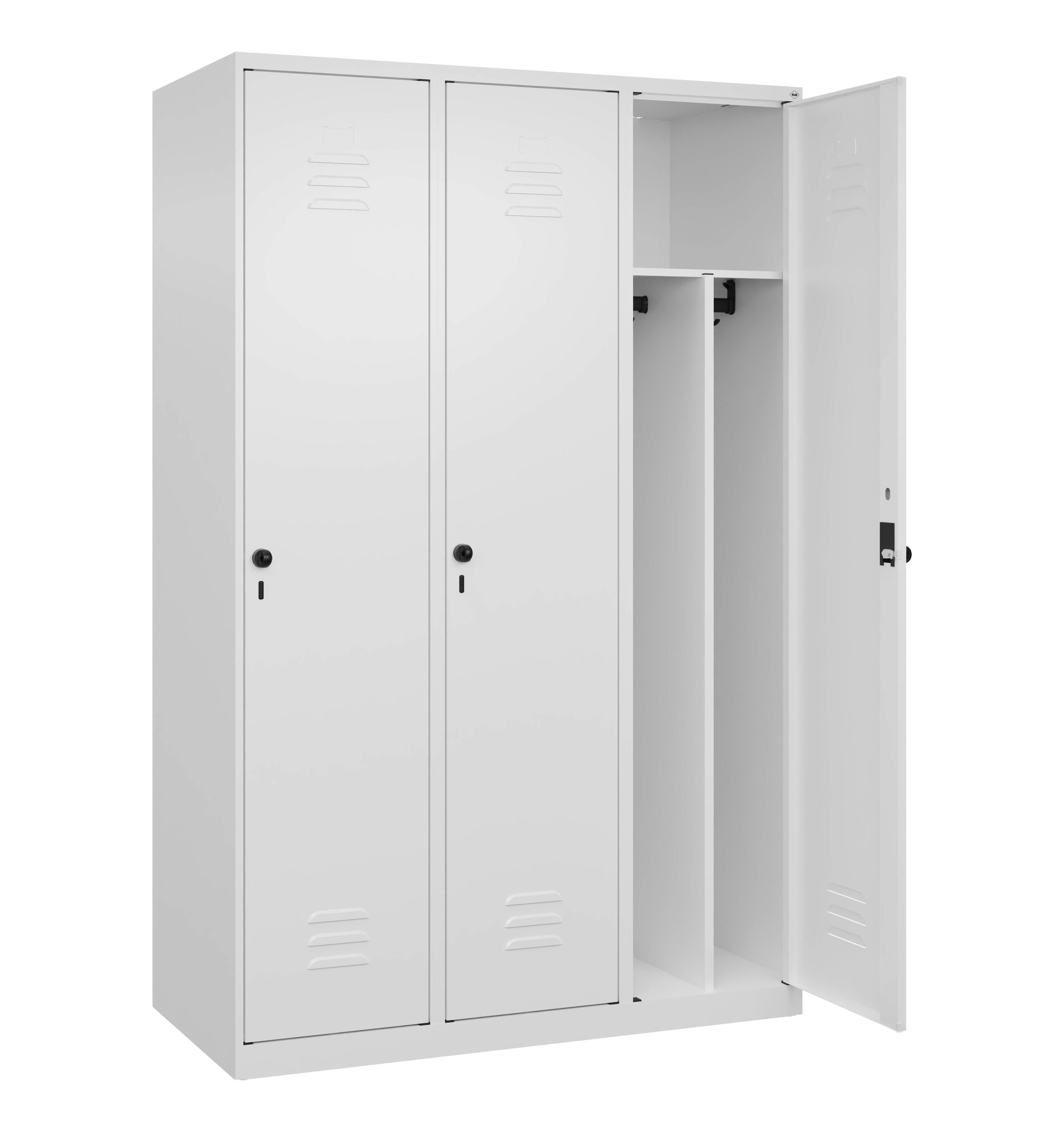 Spind Classic Plus, 3 Abteile, 1850x1200x500mm Spind Classic Plus, 3 Abteile, 1850x1200x500mm