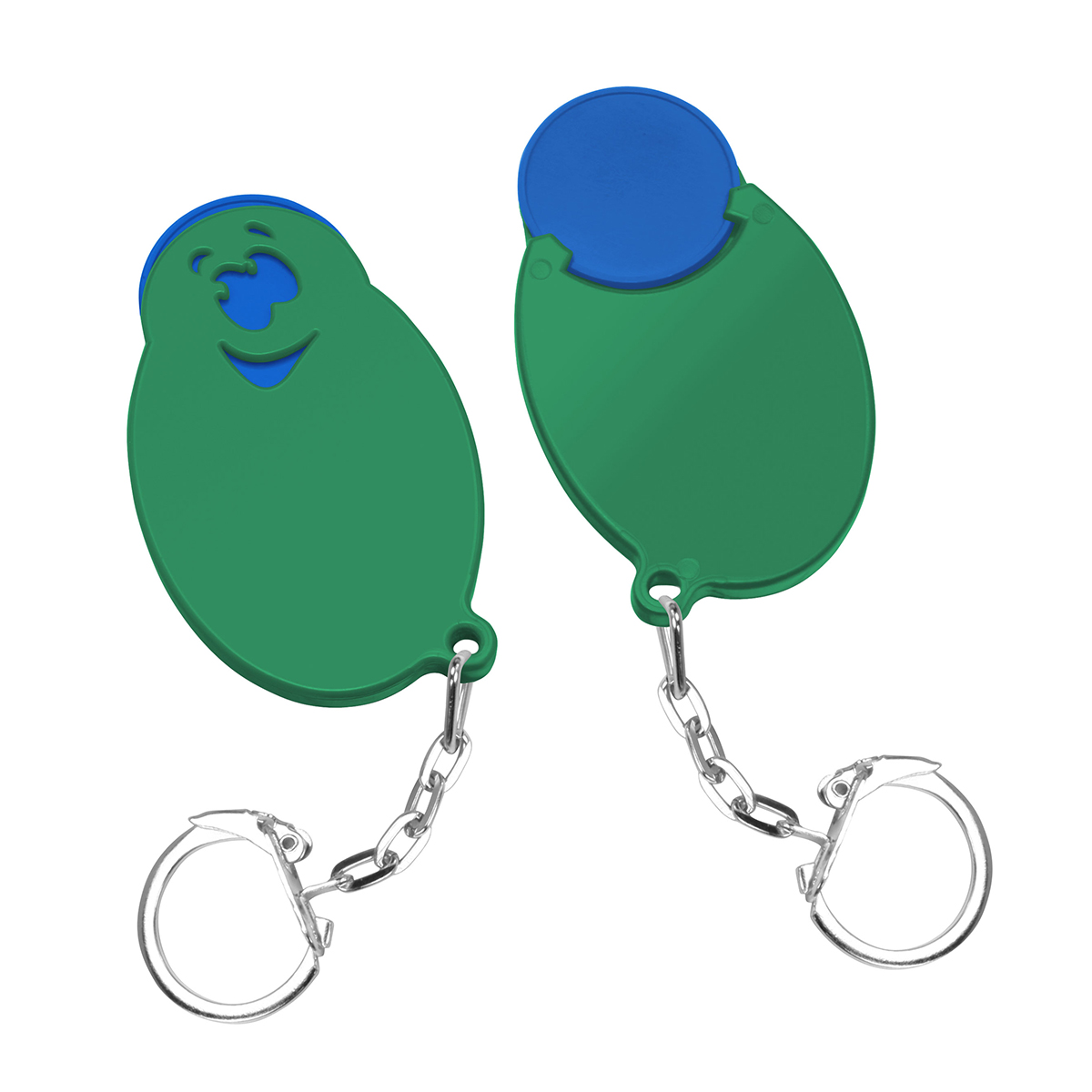 Chiphalter mit 1€-Chip Gesicht