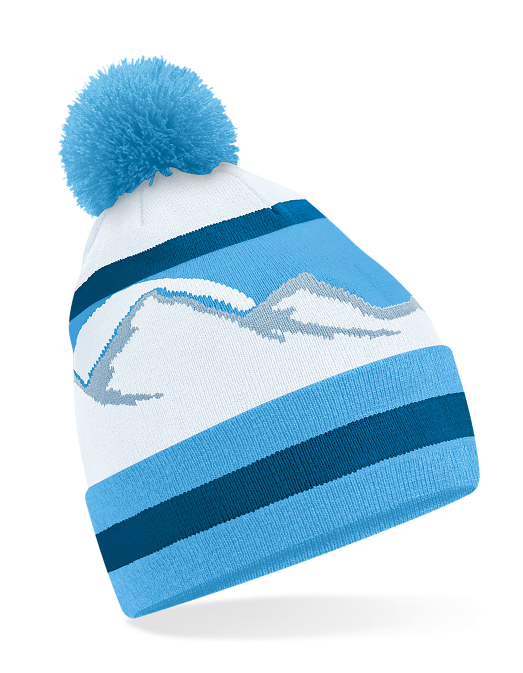 Beechfield Mountain Peaks Pom Pom Beanie Beechfield Mountain Peaks Pom Pom Beanie