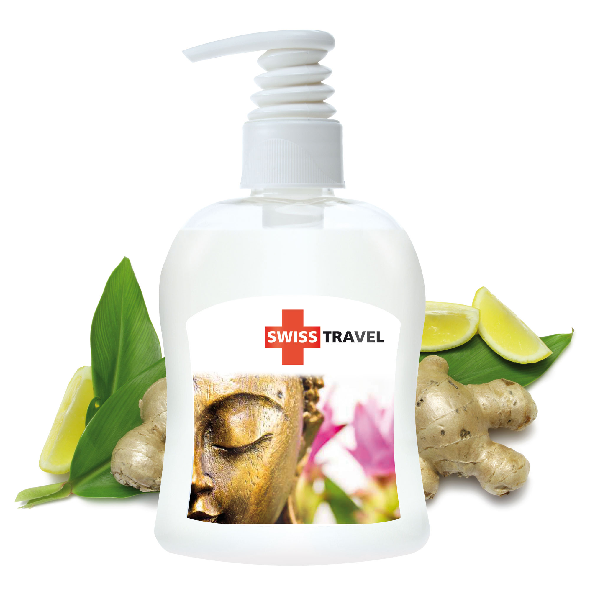 300 ml PET Spender transp. - Handbalsam Ingwer - Limette - Body Label (VS & RS) (VS & RS)