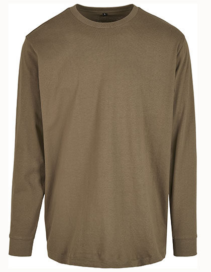 Build Your Brand Long Sleeve Tee With Cuffrib