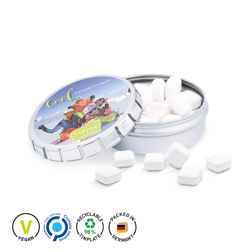 Quick Box silber Traubenzuckerquadraten Quick Box silber Traubenzuckerquadraten