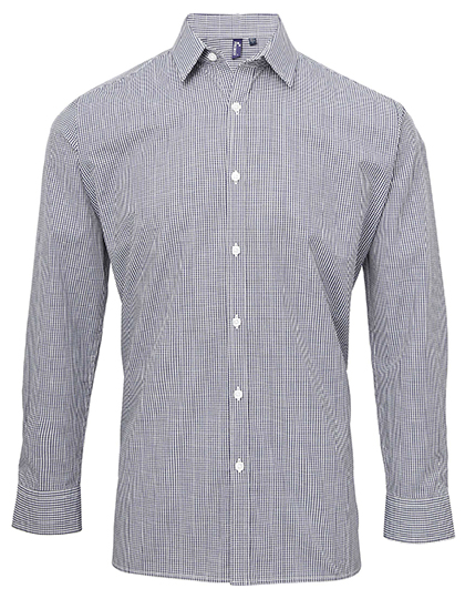 Premier Workwear Men´s Microcheck (Gingham) Long Sleeve Cotton Shirt Premier Workwear Men´s Microcheck (Gingham) Long Sleeve Cotton Shirt