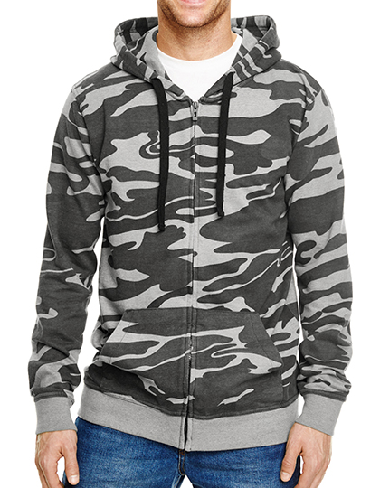 Burnside Full Zip Camo Hooded Sweat Jacket Burnside Full Zip Camo Hooded Sweat Jacket
