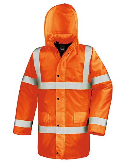 Result Safe-Guard High Vis Motorway Coat Result Safe-Guard High Vis Motorway Coat
