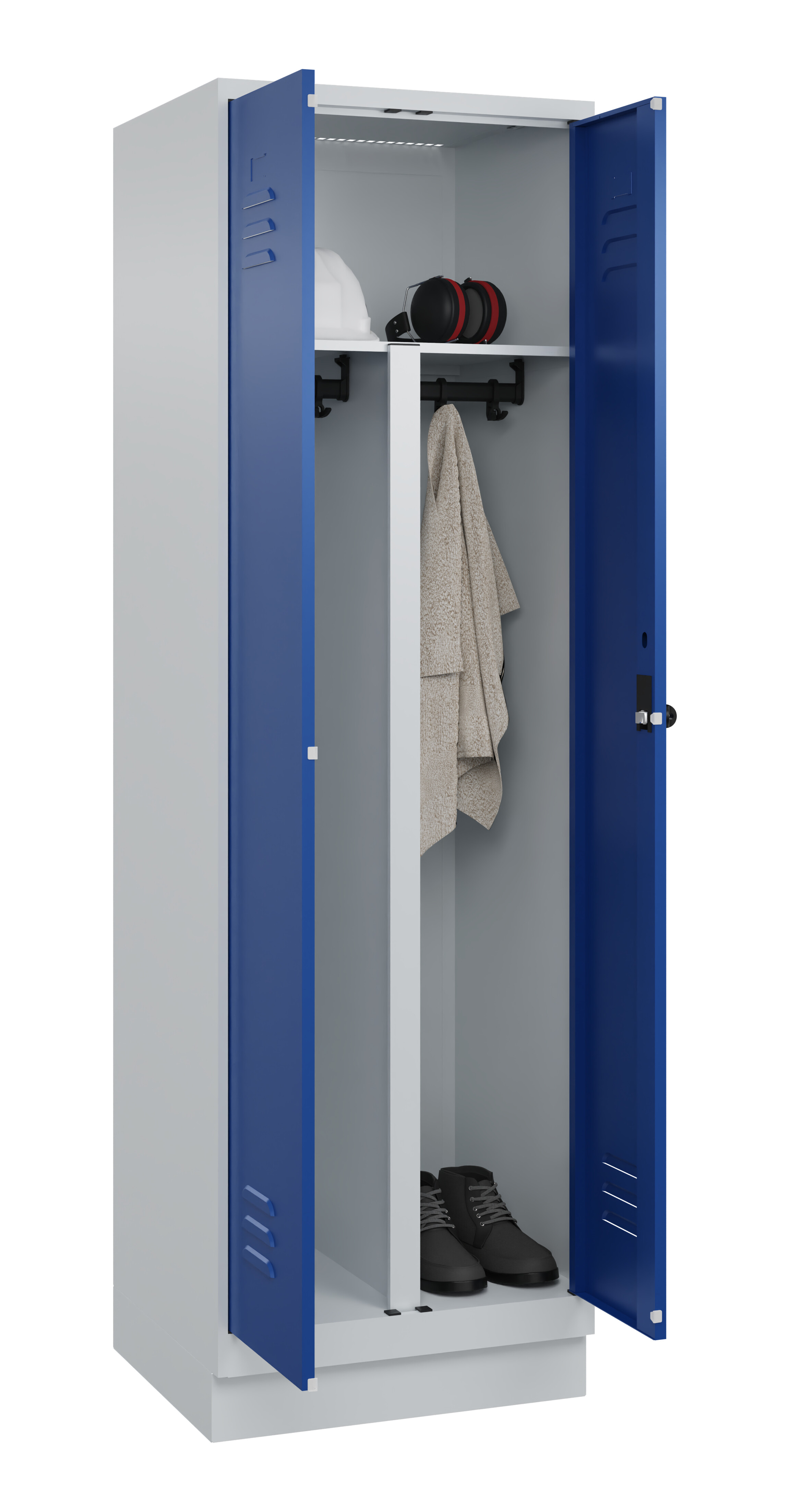 PSA Doppel-Spind Classic Plus, Sockel, 2 Abteile, 1950x600x500mm