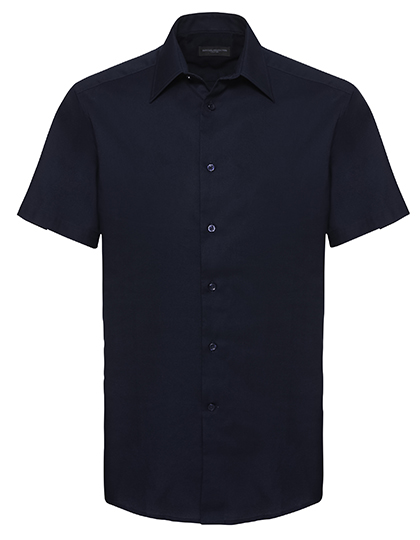 Russell Collection Men´s Short Sleeve Easy Care Tailored Oxford Shirt Russell Collection Men´s Short Sleeve Easy Care Tailored Oxford Shirt