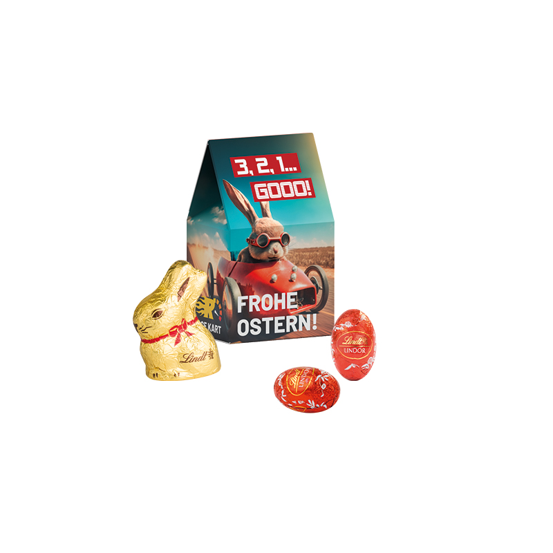Standbodenbox Lindt Minieier und Osterhase Standbodenbox Lindt Minieier und Osterhase