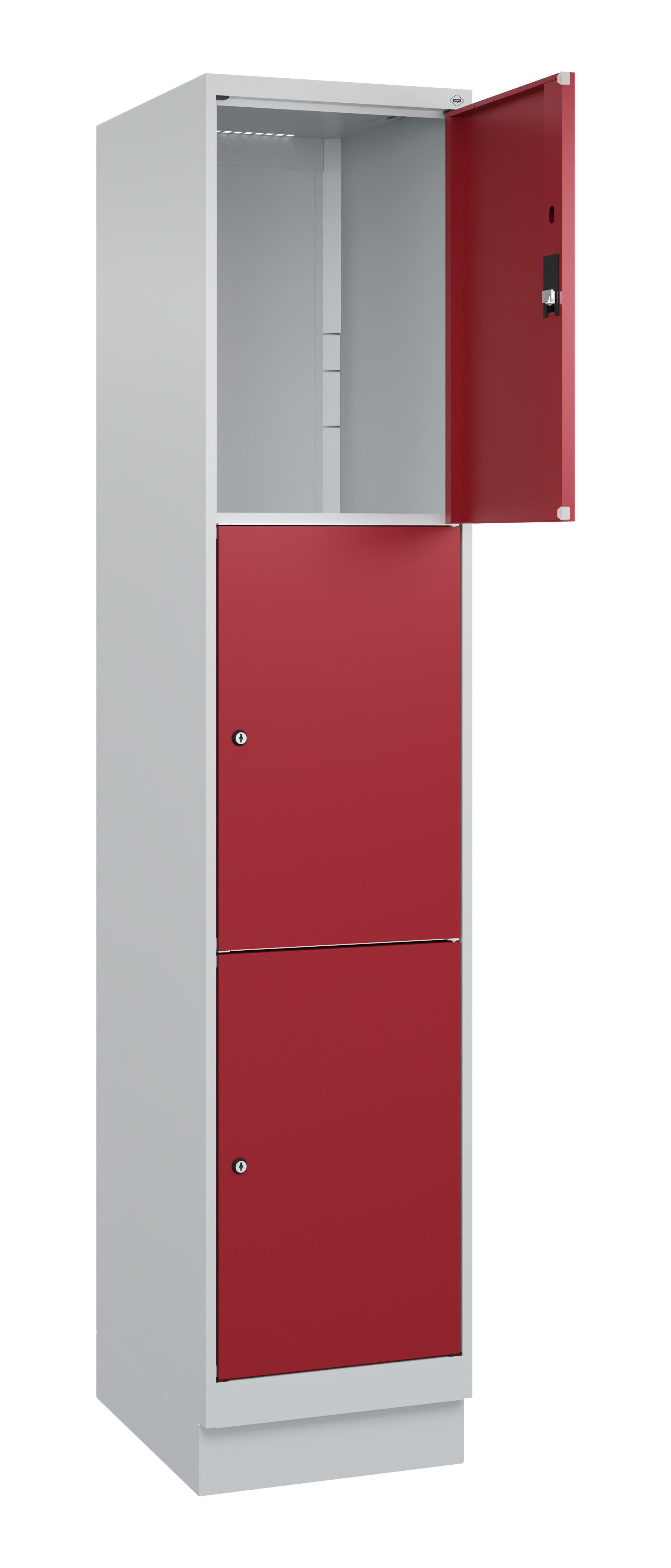 Schließfachschrank Classic Plus, Sockel, 3 Fächer, 1950x400x500mm Schließfachschrank Classic Plus, Sockel, 3 Fächer, 1950x400x500mm