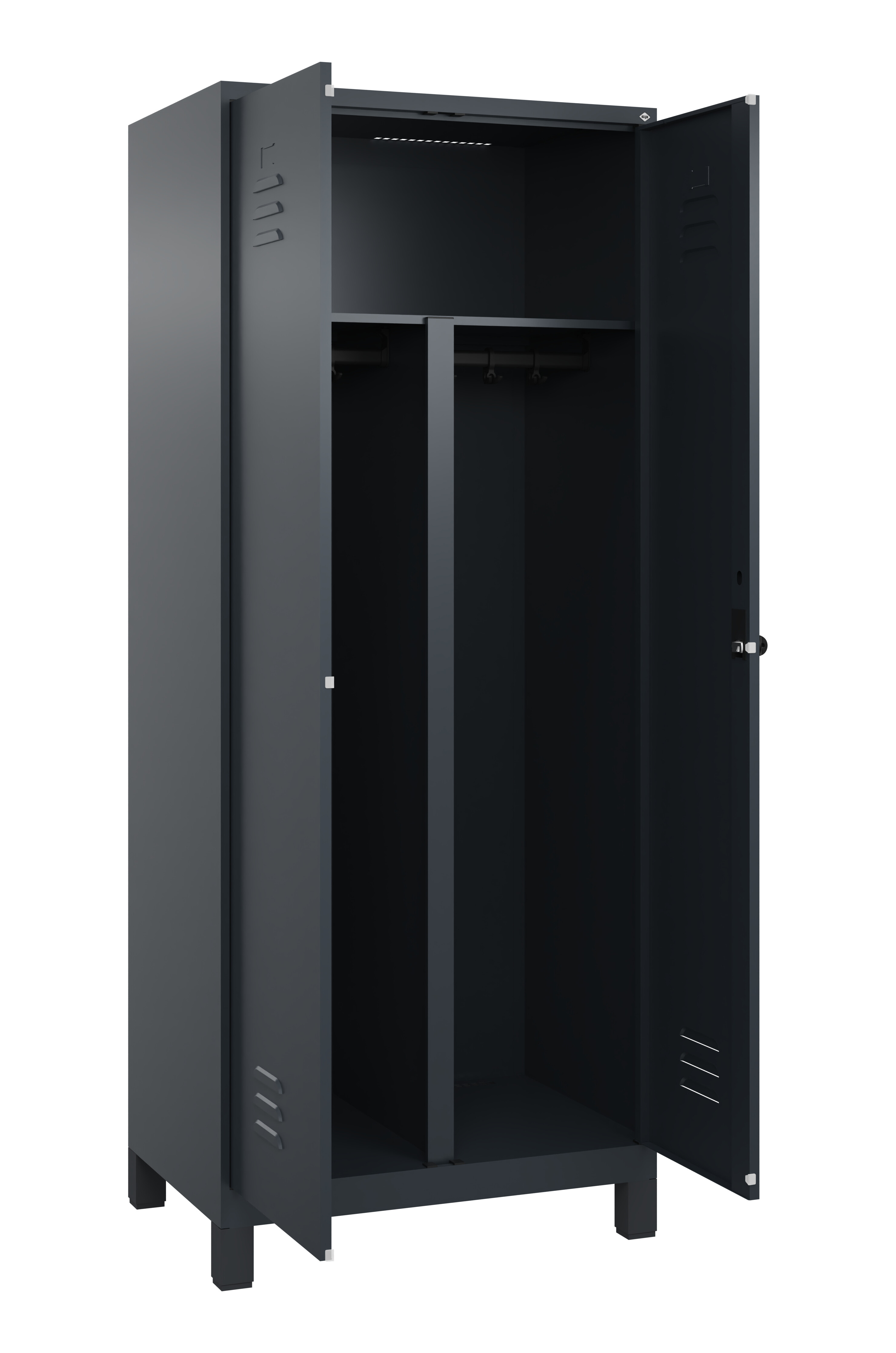 PSA Doppel-Spind Classic Plus, Füße, 2 Abteile, 1950x800x500mm PSA Doppel-Spind Classic Plus, Füße, 2 Abteile, 1950x800x500mm