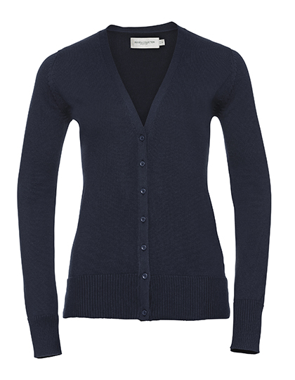 Russell Collection Ladies´ V-Neck Knitted Cardigan Russell Collection Ladies´ V-Neck Knitted Cardigan