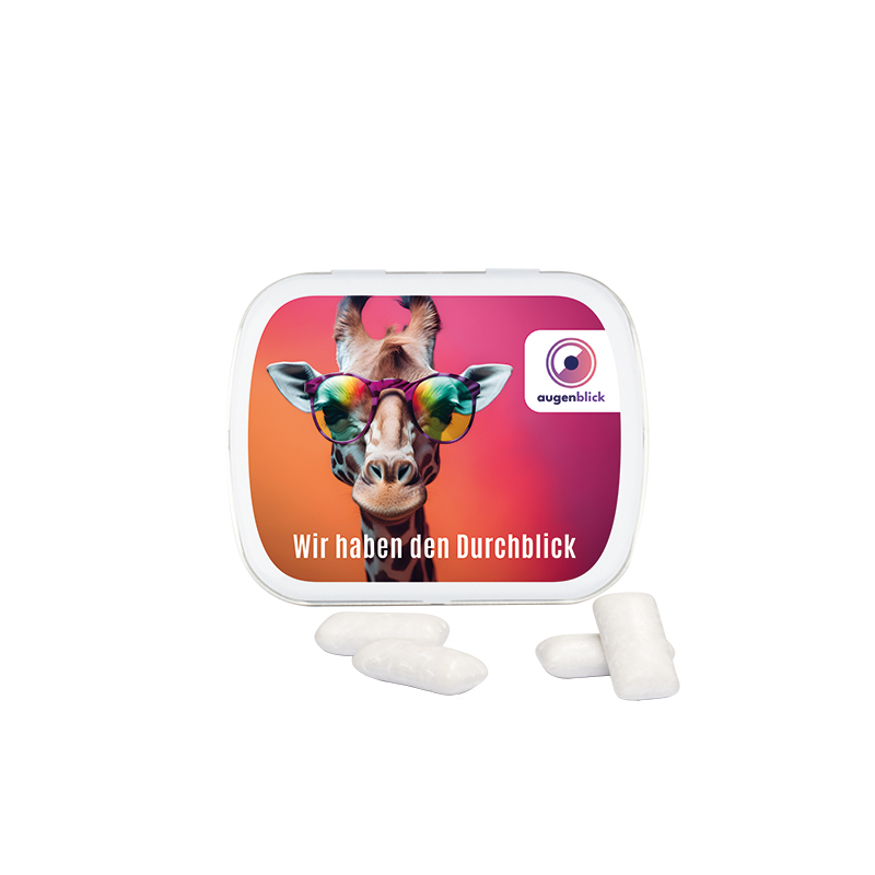 Klappdose weiß KoRo Menthol Kaugummi Klappdose weiß KoRo Menthol Kaugummi