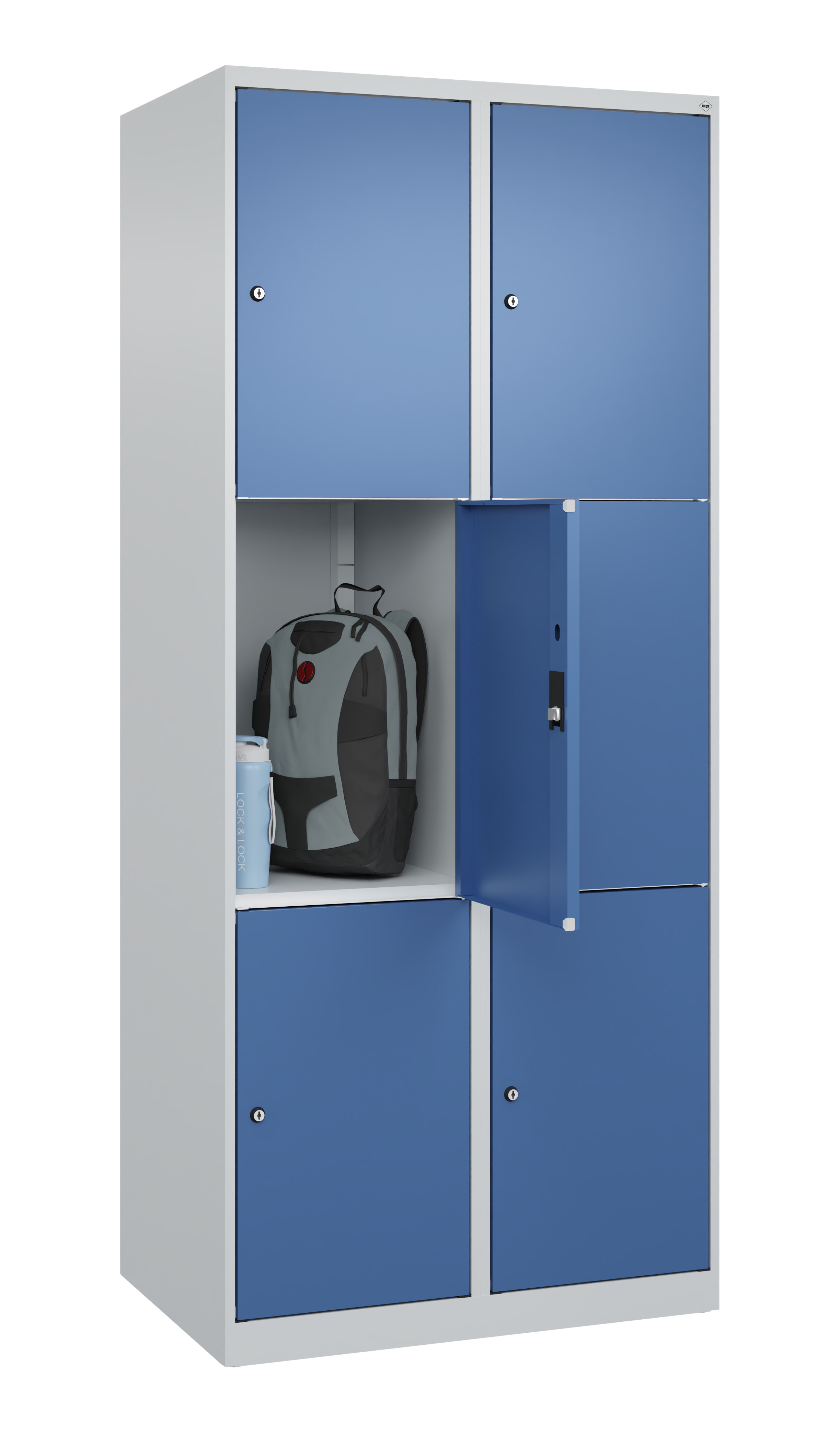 Schließfachschrank Classic Plus, 6 Fächer, 1850x800x500mm Schließfachschrank Classic Plus, 6 Fächer, 1850x800x500mm