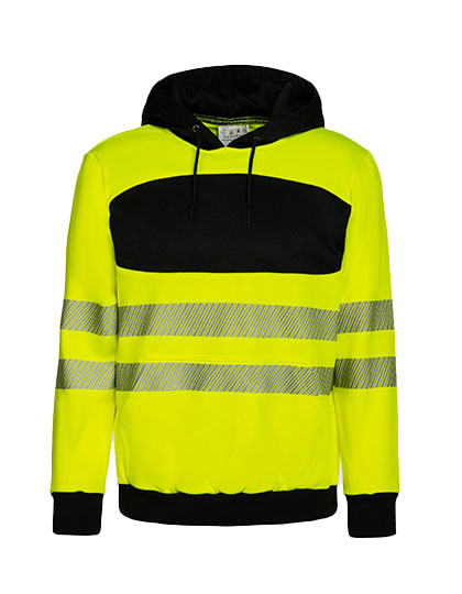 Korntex EOS Hi-Vis Workwear Hoody With Printing Area Korntex EOS Hi-Vis Workwear Hoody With Printing Area