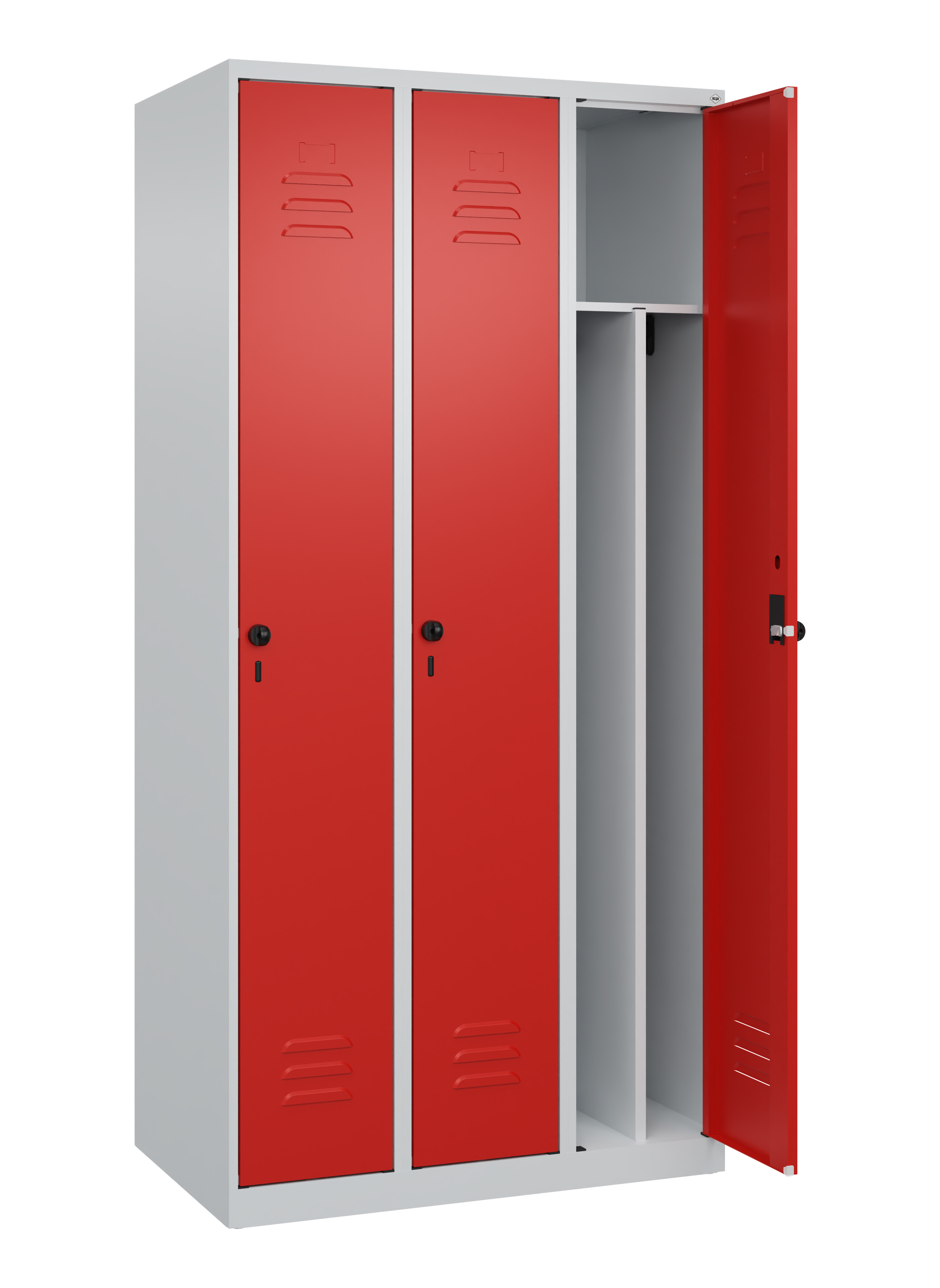 Spind Classic Plus, 3 Abteile, 1850x900x500mm