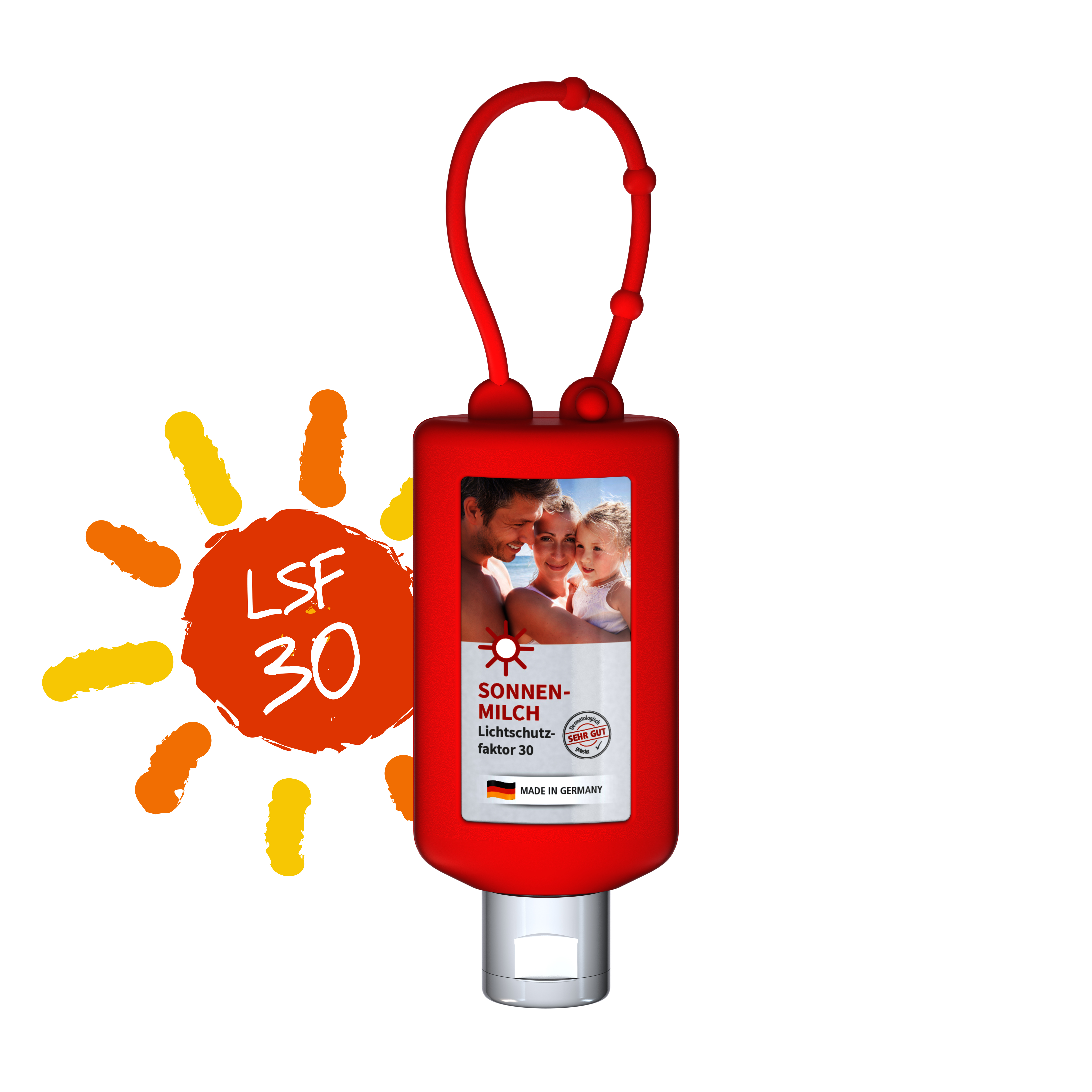 50 ml Bumper rot - Sonnenmilch LSF 30 - Body Label 50 ml Bumper rot - Sonnenmilch LSF 30 - Body Label