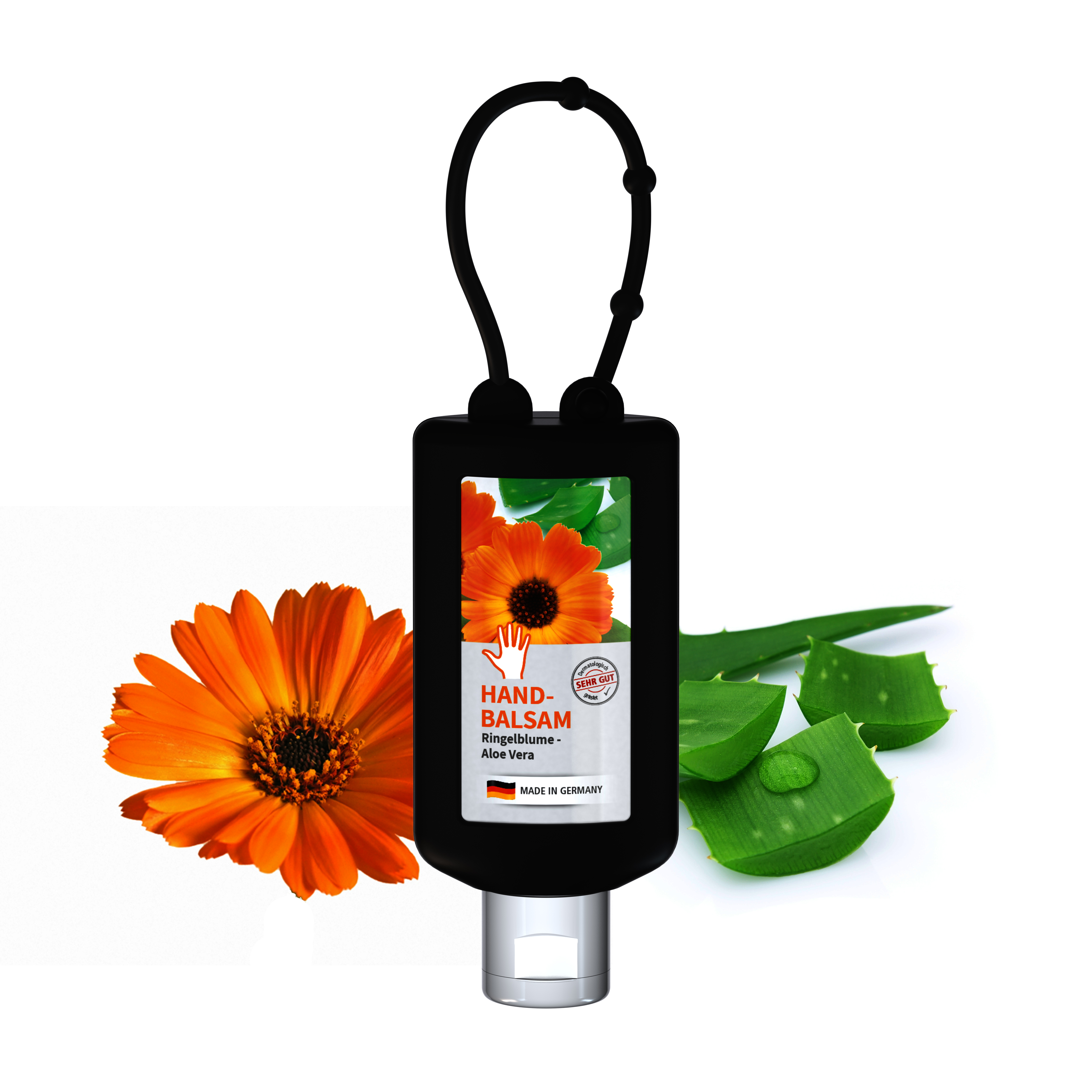 50 ml Bumper schwarz - Handbalsam Ringelblume - Aloe Vera - Body Label
