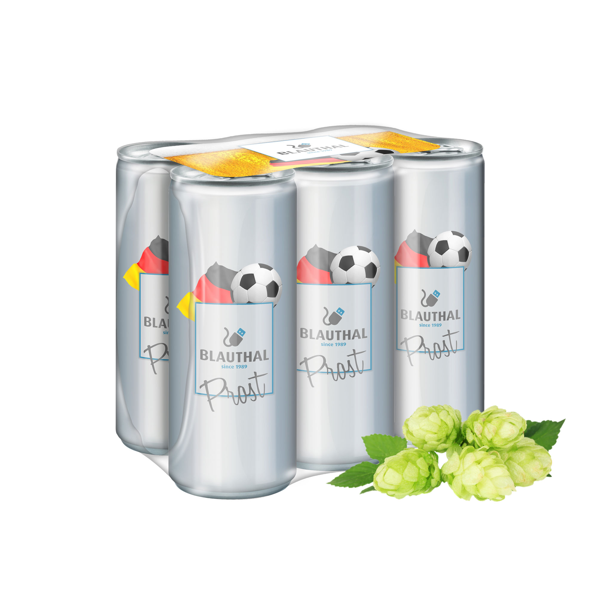 250 ml Bier - No Label Look - Sixpack (Exportware pfandfrei)