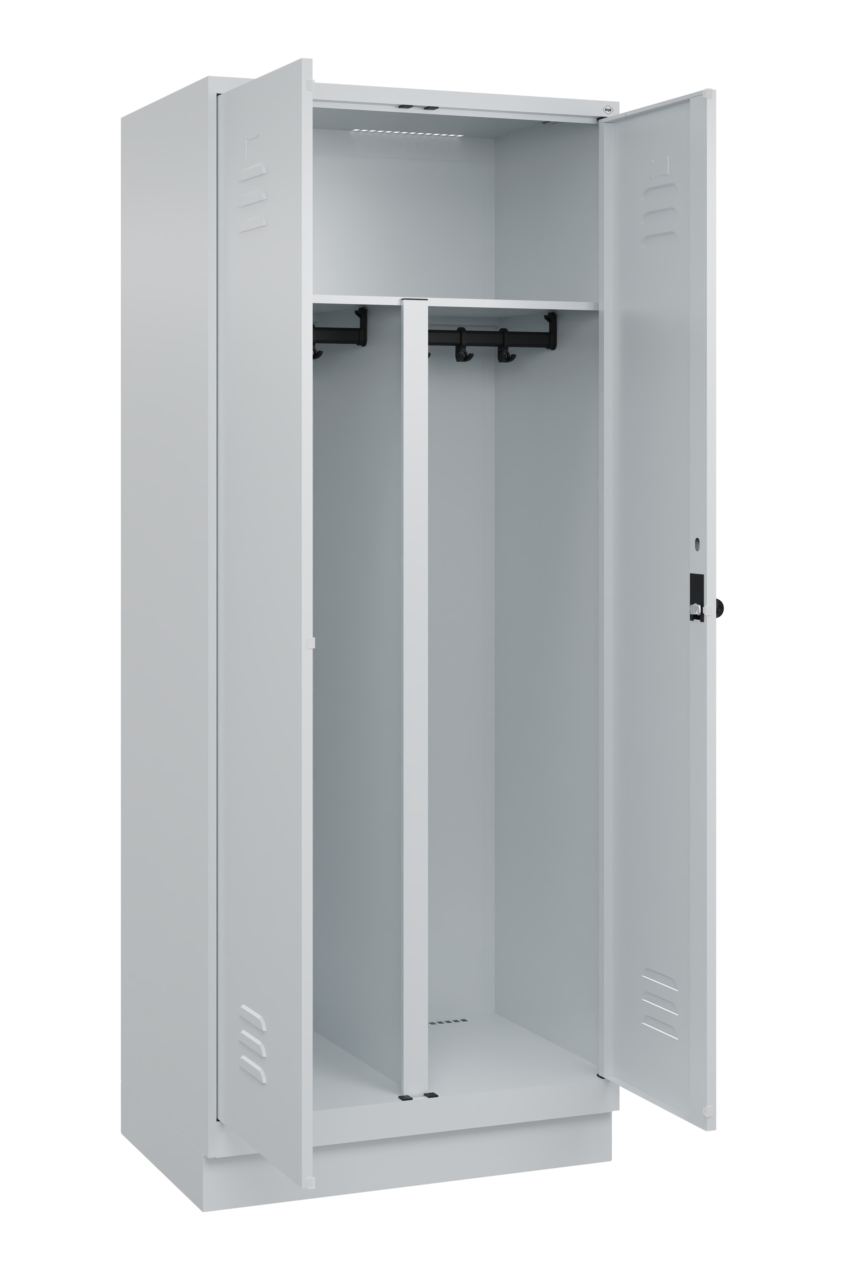 PSA Doppel-Spind Classic Plus, Sockel, 2 Abteile, 1950x800x500mm PSA Doppel-Spind Classic Plus, Sockel, 2 Abteile, 1950x800x500mm