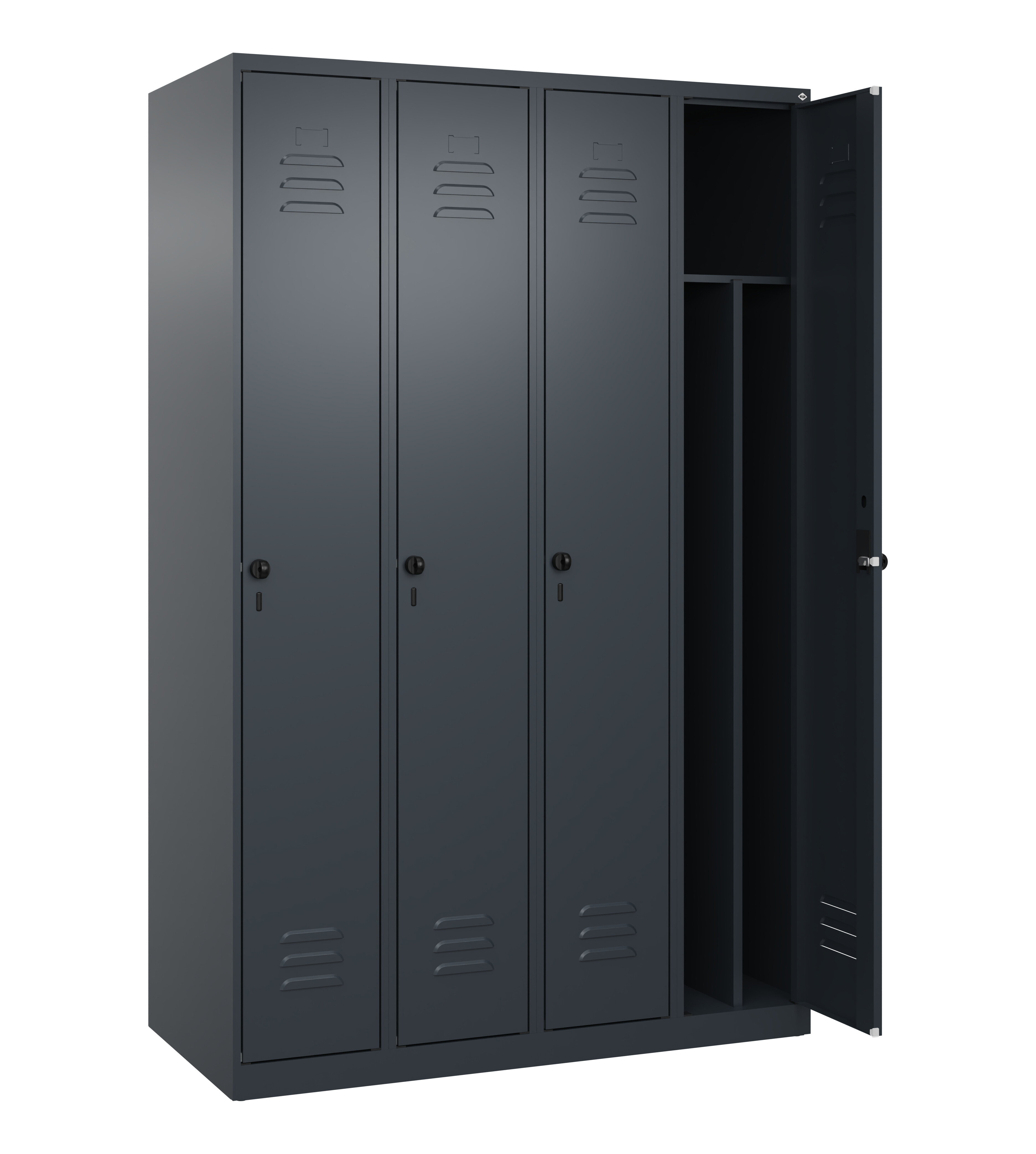 Spind Classic Plus, 4 Abteile, 1850x1200x500mm