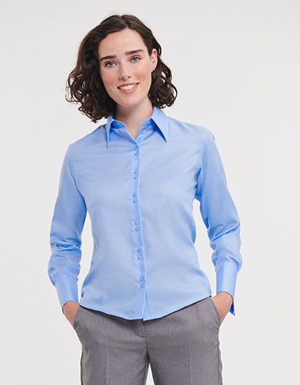 Russell Collection Ladies´ Long Sleeve Tailored Ultimate Non-Iron Shirt