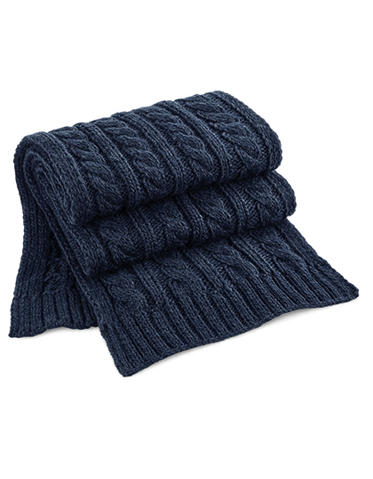 Beechfield Cable Knit Melange Scarf
