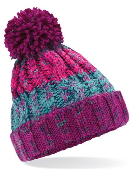Beechfield Junior Corkscrew Pom Pom Beanie