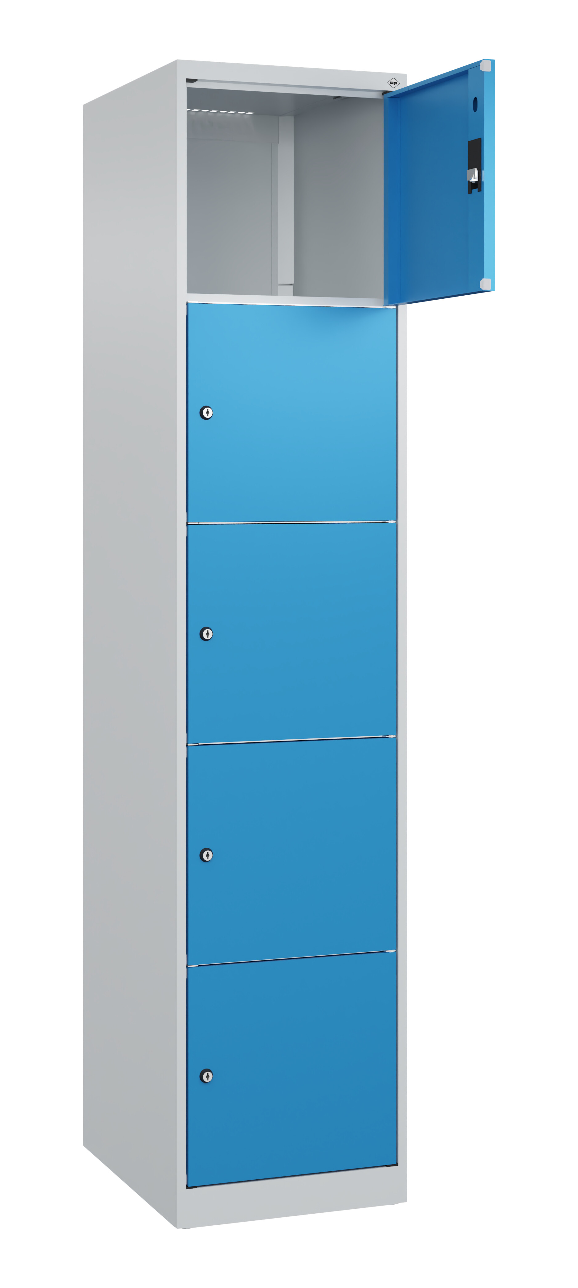 Schließfachschrank Classic Plus, 5 Fächer, 1850x400x500mm