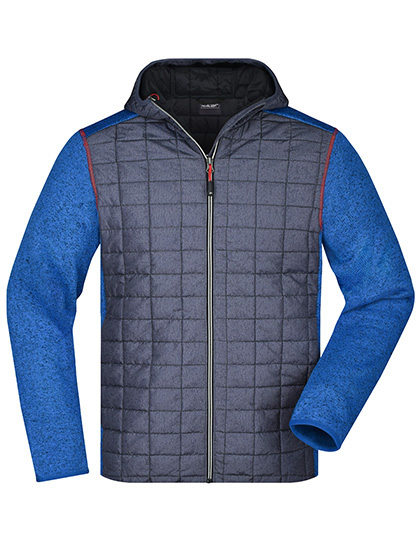 James&Nicholson Men´s Knitted Hybrid Jacket