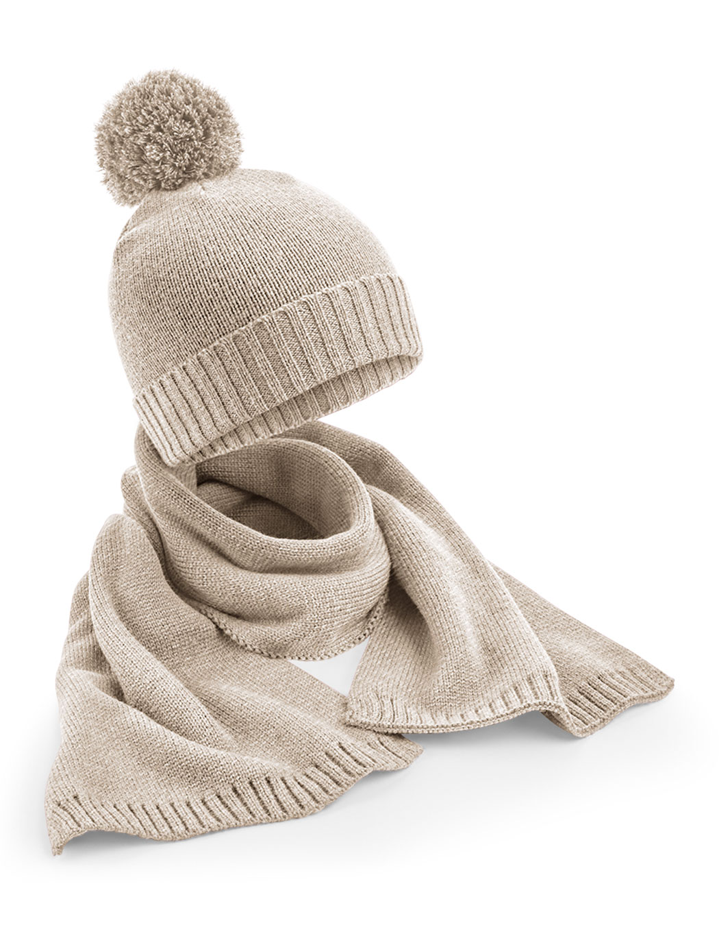 Beechfield Knitted Scarf and Beanie Gift Set Beechfield Knitted Scarf and Beanie Gift Set