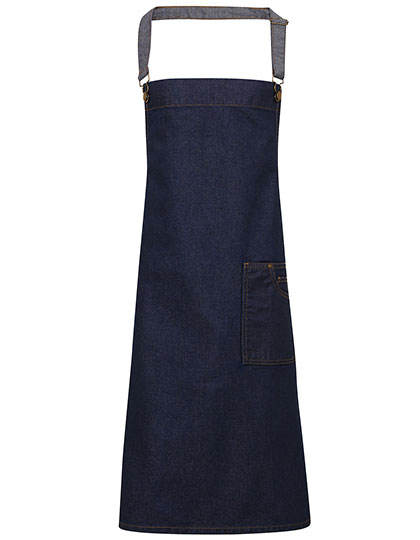 Premier Workwear District Waxed Look Denim Bib Apron Premier Workwear District Waxed Look Denim Bib Apron