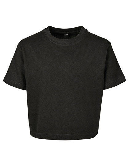 Build Your Brand Girls Cropped Jersey Tee