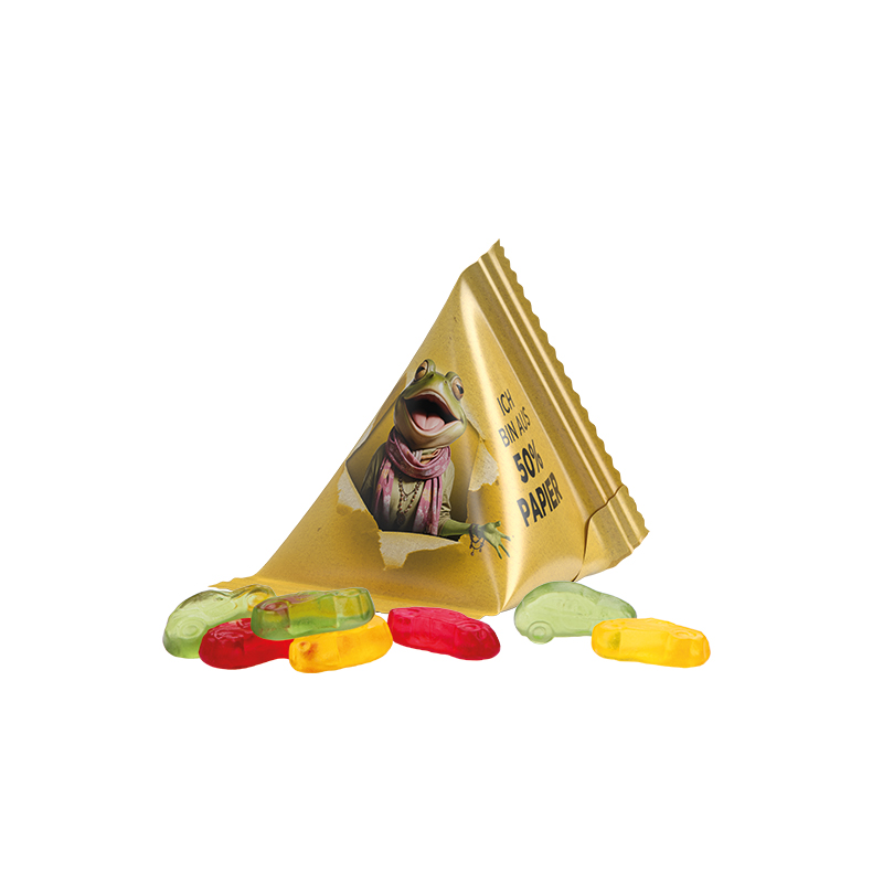 Fruchtgummi Tetraeder Papierfolie weiß Trolli Fruchtgummi Autos